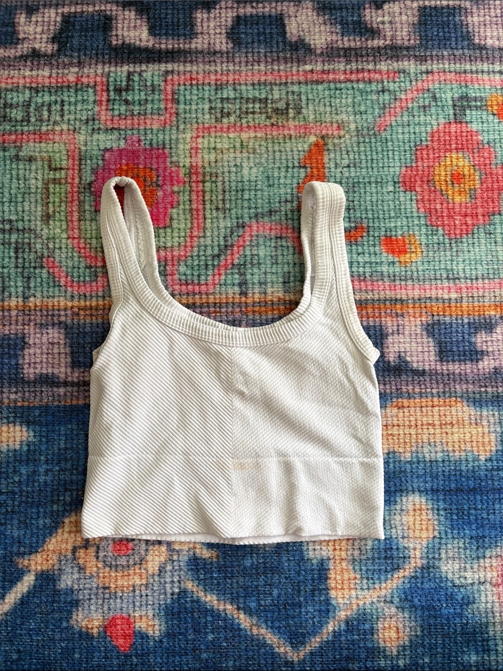 Nikibiki White Ribbed Crop Tank
